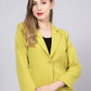 All About You Solid Green Blazer