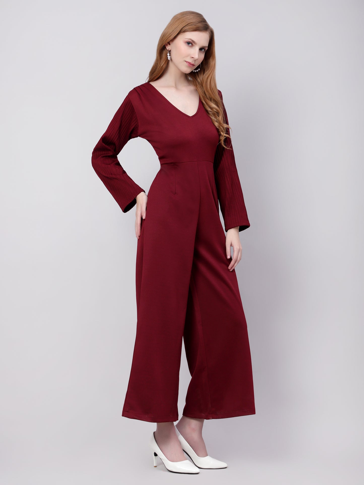 Showtopper Maroon Jumpsuit