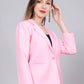 All About You Solid Baby Pink Blazer
