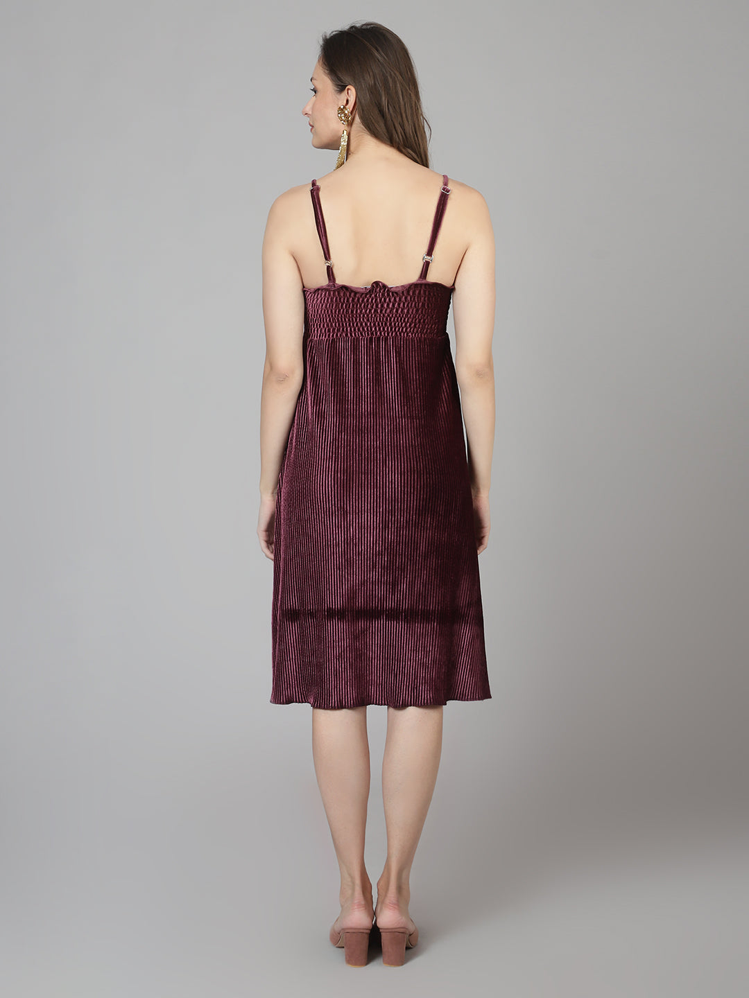 Downtown Party Wine Dress